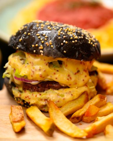 Burger montagnard, frites maison